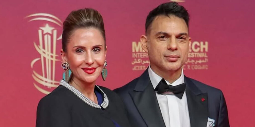 پیمان معادی و همسرش با استایل‌های هماهنگ و شیک روی فرش قرمز جشنواره مراکش درخشیدند!