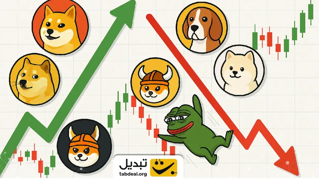 ترن هوایی میم‌ کوین‌ها در ۲۰۲۵؛ از قله ۱۵۰ میلیارد دلاری تا سقوط ۶۹ درصدی!