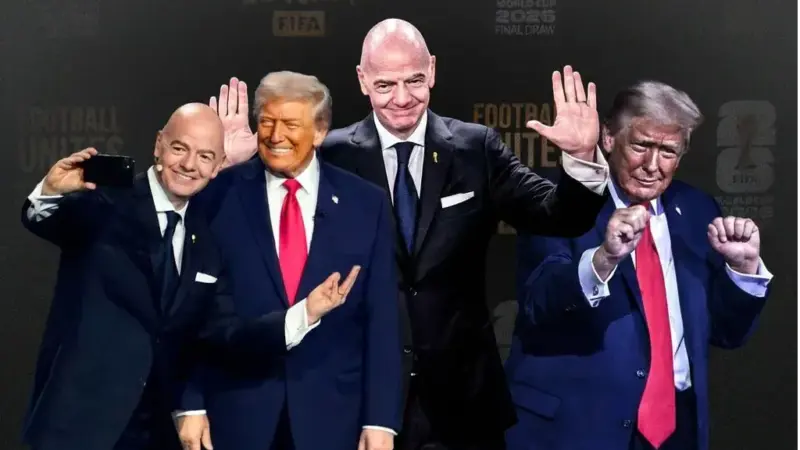 واکنش‌ها به نوازش جنجالی ترامپ و اینفانتینو در مراسم قرعه‌کشی جام جهانی!