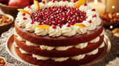 طرز تهیه کیک یلدایی انار؛ ساده و خوشمزه برای شب‌های بلند سال