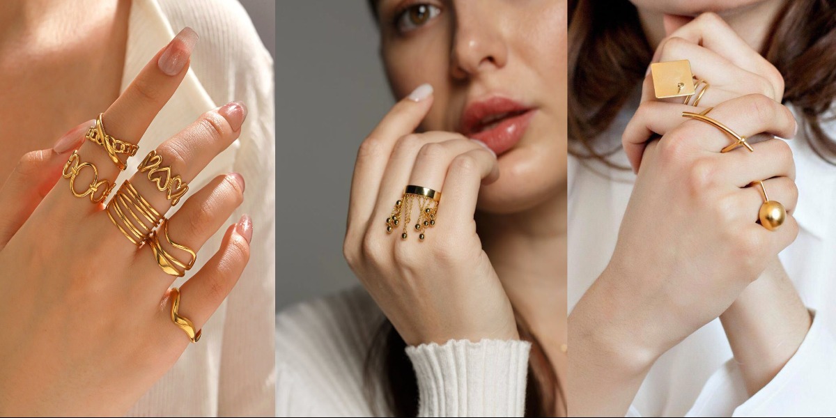 انگشتر طلای بدون نگین؛ ساده اما شیک‌تر از همیشه برای خانم‌های خاص‌پسند!