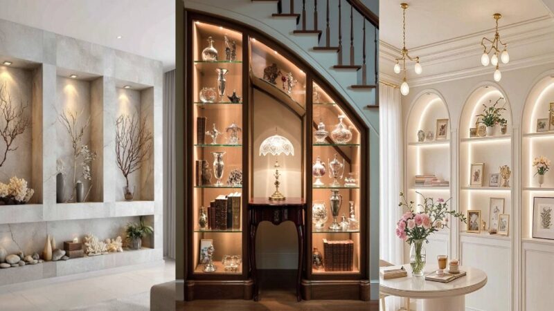 ۲۷ مدل ویترین پذیرایی توکار که خانه‌ات را به سبک لوکس و خاص تبدیل می‌کند!