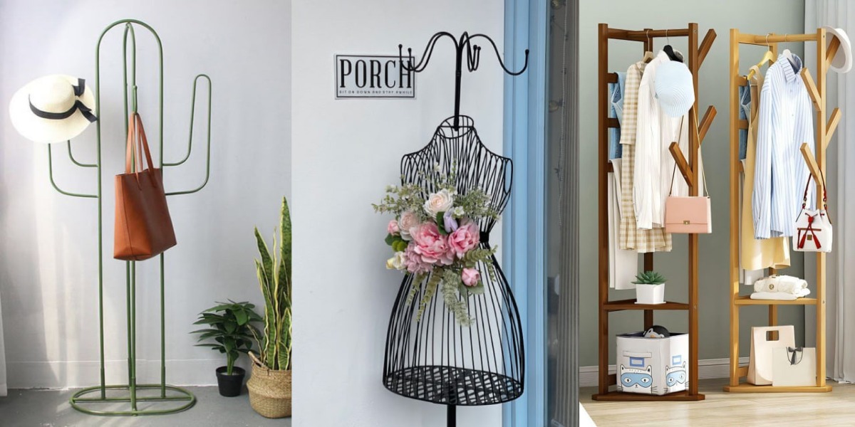 چوب لباسی ایستاده فانتزی؛ ترکیبی از هنر و نظم در دکوراسیون خانه!