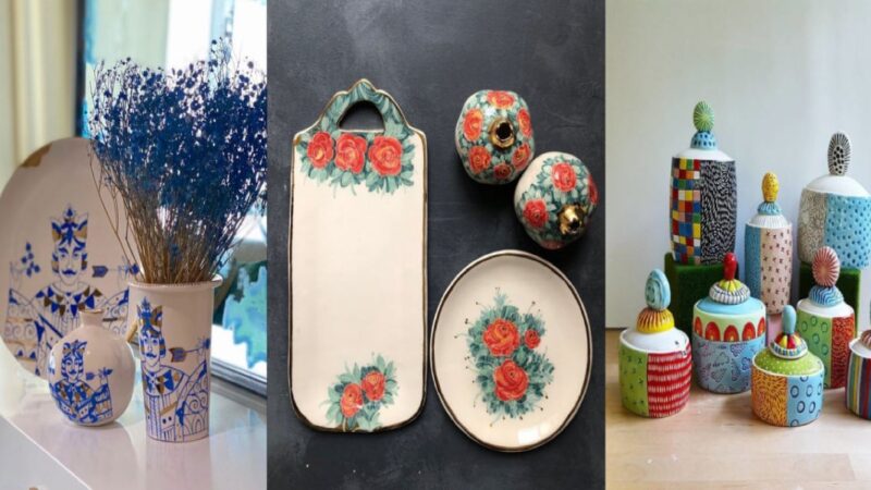 ظروف دکوری سفالی | مدلهای رنگی، طرح‌دار و فانتزی که حالتو خوب می‌کنن!