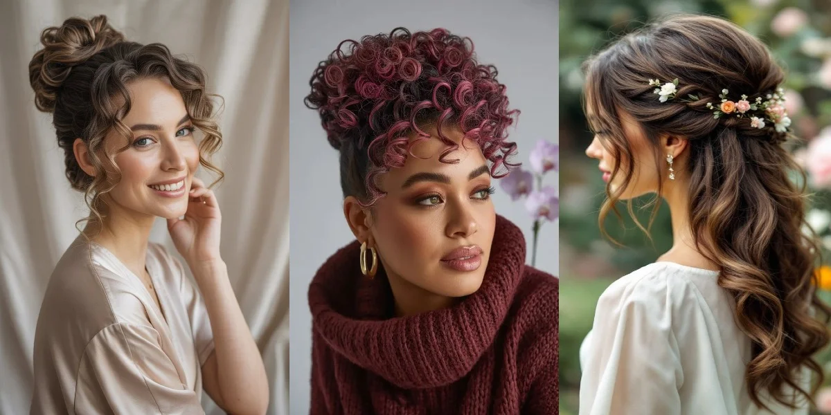 موی موج دار و مدل موی فر عروس جدید | ۵۰ شینیون بسته و باز ساده