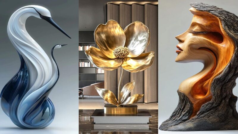 ۳۰ مدل مجسمه بزرگ دکوری که پذیرایی شما را متحول می‌کند!