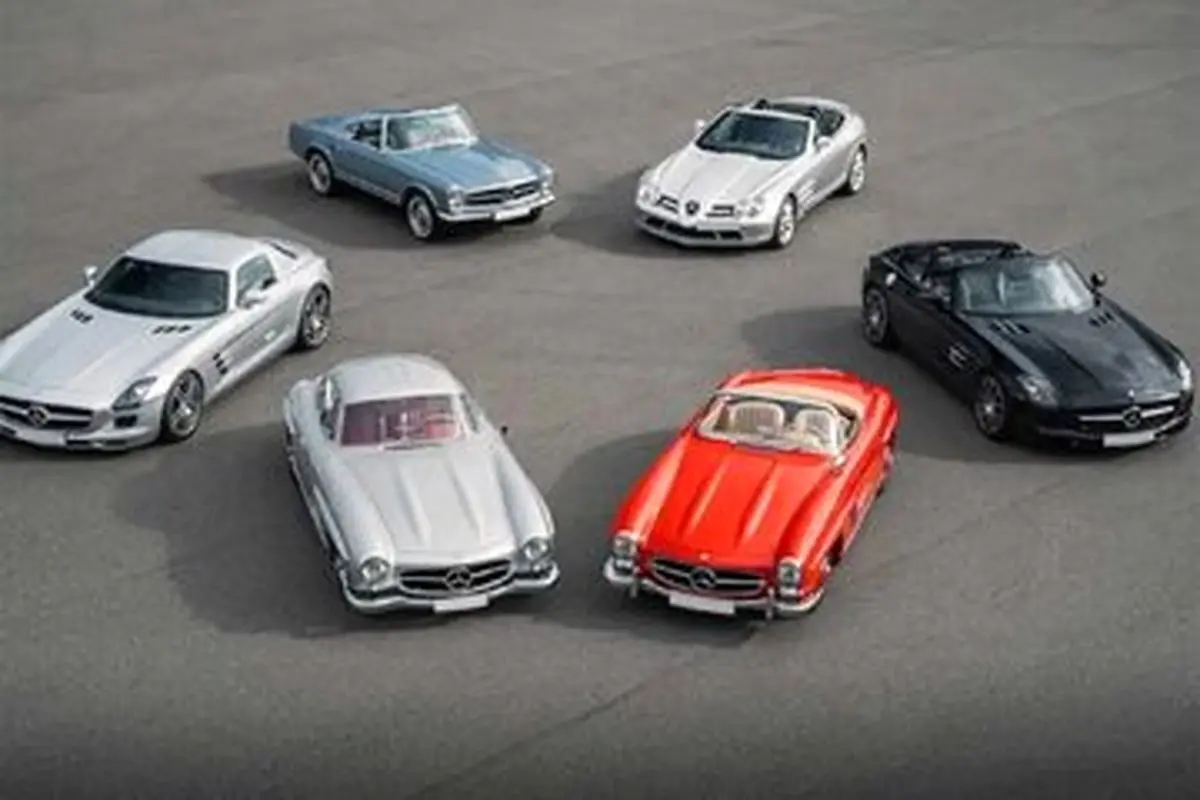 گنجینه ۴٫۵ میلیون دلاری؛ حراج شش مرسدس بنز افسانه ای/ تصاویر