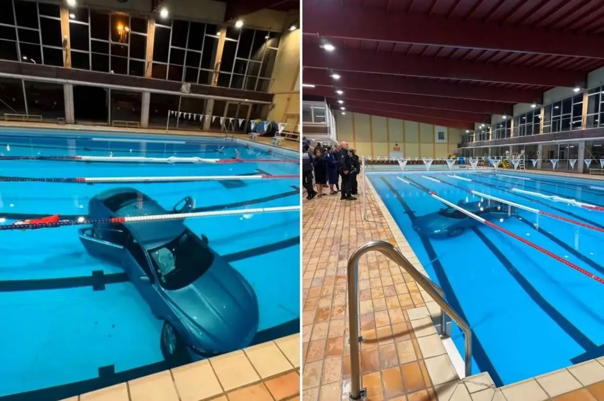 حادثه تکان‌دهنده در جنوب فرانسه؛ زن ۳۸ ساله با خودرو به استخر عمومی پرید!