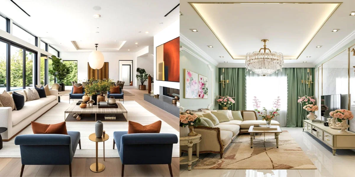 ۵۰ ایده ناب چیدمان پذیرایی مستطیلی باریک؛ ترکیب سنت و مدرنیته در قلب خانه شما!