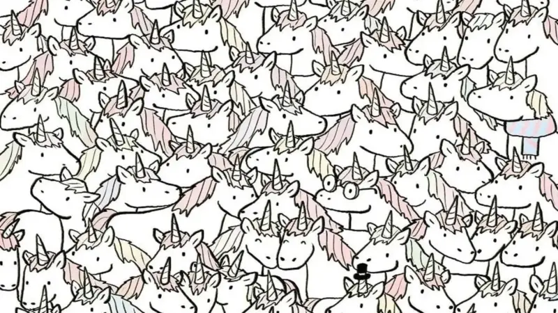 چالش دیدنی: می‌توانید سه اسب عادی پنهان میان یونیکورن‌ها را در 10 ثانیه پیدا کنید؟