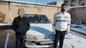 توقیف پژو پارس رانده شده توسط نوجوان ۱۳ ساله در گلبهار؛ پلیس هشدار داد!