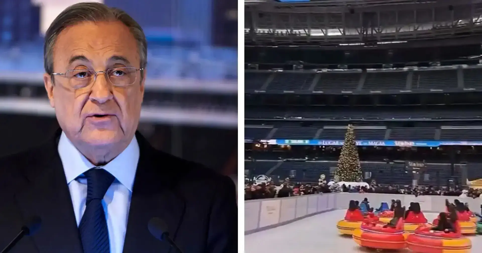 تبدیل شگفت‌انگیز برنابئو به پارک زمستانی؛ واکنش تند کری و تمسخر بارسلونا!