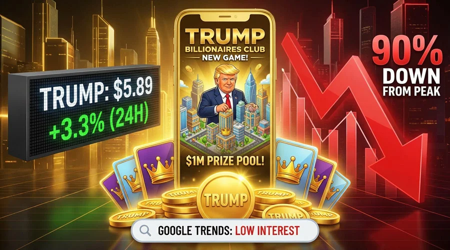 اولین بازی ترامپ با جایزه ۱ میلیون دلاری راه‌اندازی شد TRUMP آماده صعود؟ - وب‌گردی