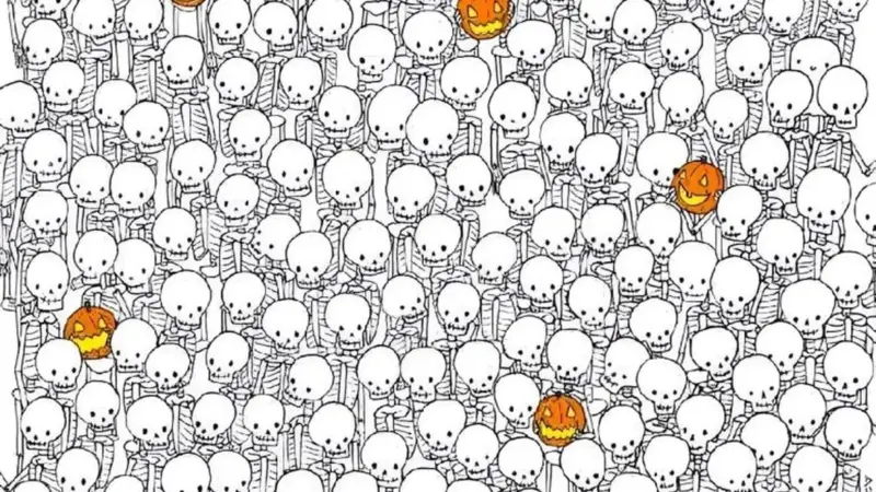 تست بینایی چالش‌برانگیز؛ آیا می‌توانید روح مخفی در میان اسکلت‌ها را در ۵ ثانیه پیدا کنید؟