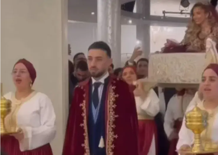 آلبوم عروسی مجلل منیر الحدادی بازیکن استقلال در مادرید / از تاج جواهرنشان عروس تا عکس یادگاری با بازیکنان استقلال