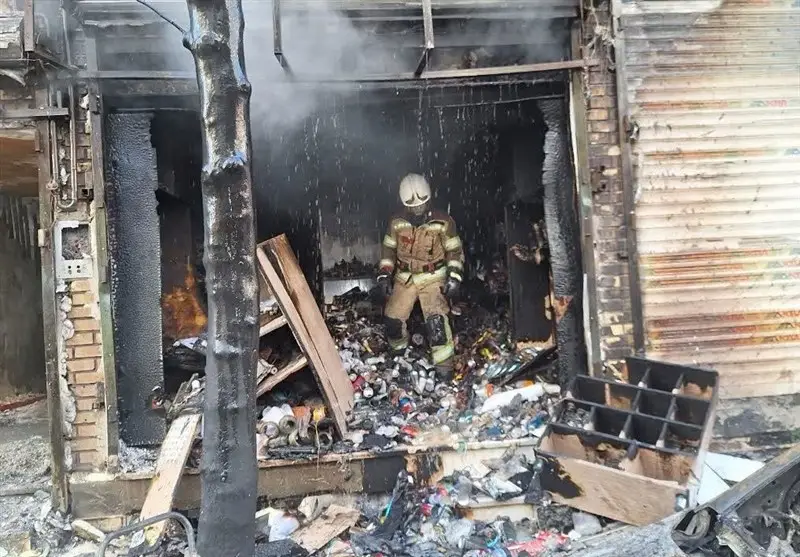 16 مصدوم  در آتش‌سوزی خیابان امام رضا مشهد