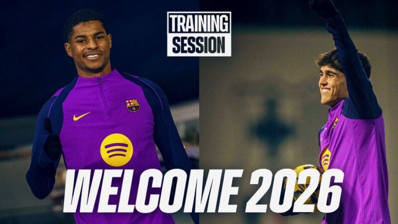 اولین تمرین بارسلونا در سال 2026