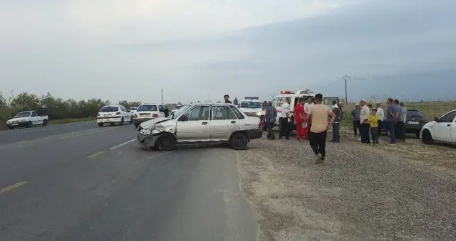 یک کشته و دو مصدوم بر اثر تصادف دو خودرو در گلستان