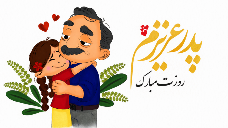 ۱۰۰ عکس پروفایل روز پدر مبارک با نوشته احساسی برای پدر زحمتکش