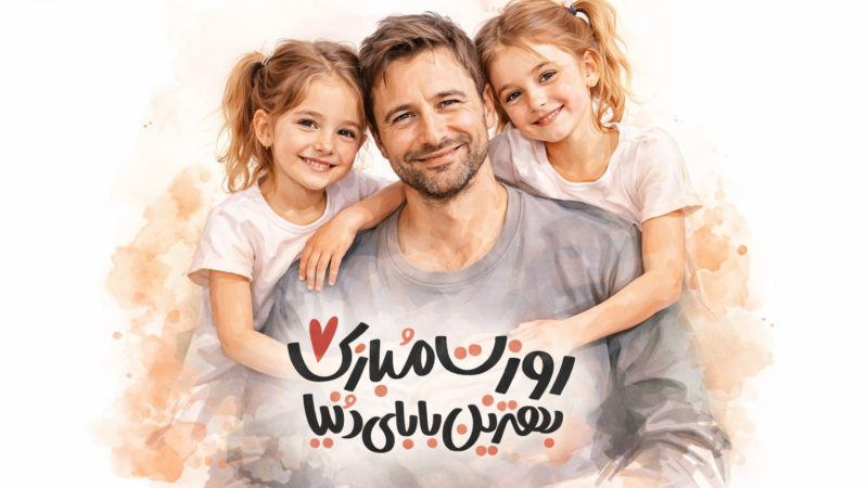تبریک روز پدر از طرف دختر با زیباترین شعر احساسی و متن عاشقانه