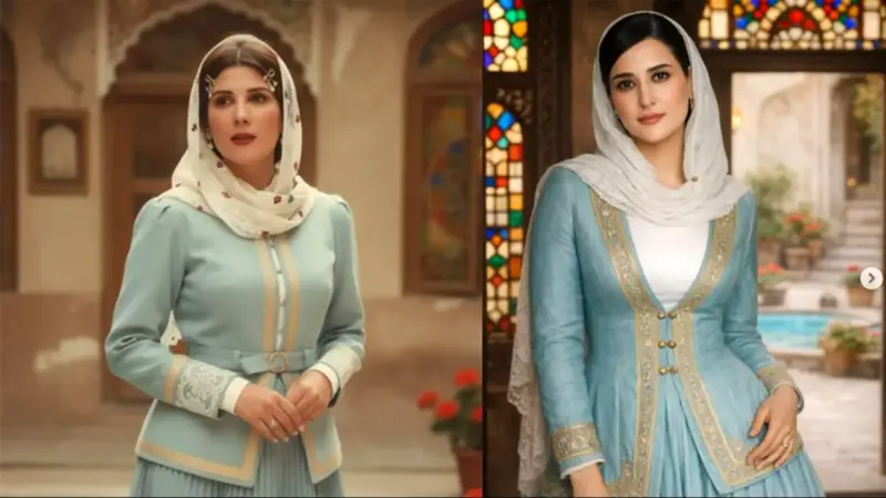 جذابیت خیره‌کننده بازیگران ایرانی در لباس‌های سنتی با جادوی هوش مصنوعی!