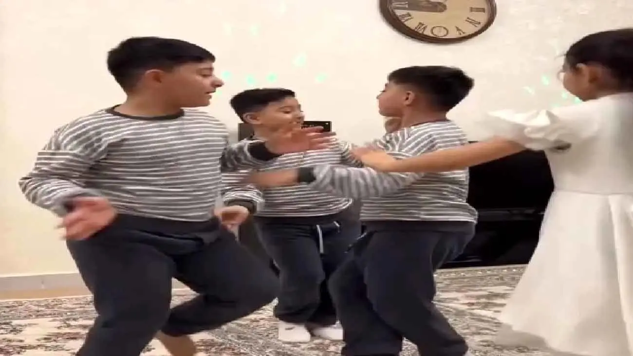 سه قلوهای رقصنده‌ای که هرکدام سبک خاص خود را دارند؛ شادمانی متفاوت داداشا!