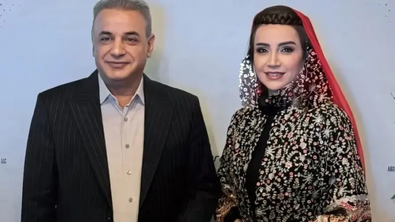 نگاهی به چیدمان پر زرق و برق شب یلدای شبنم قلی‌خانی بازیگر سریال آنام در دبی با حضور رشید کاکاوند+ تصاویر