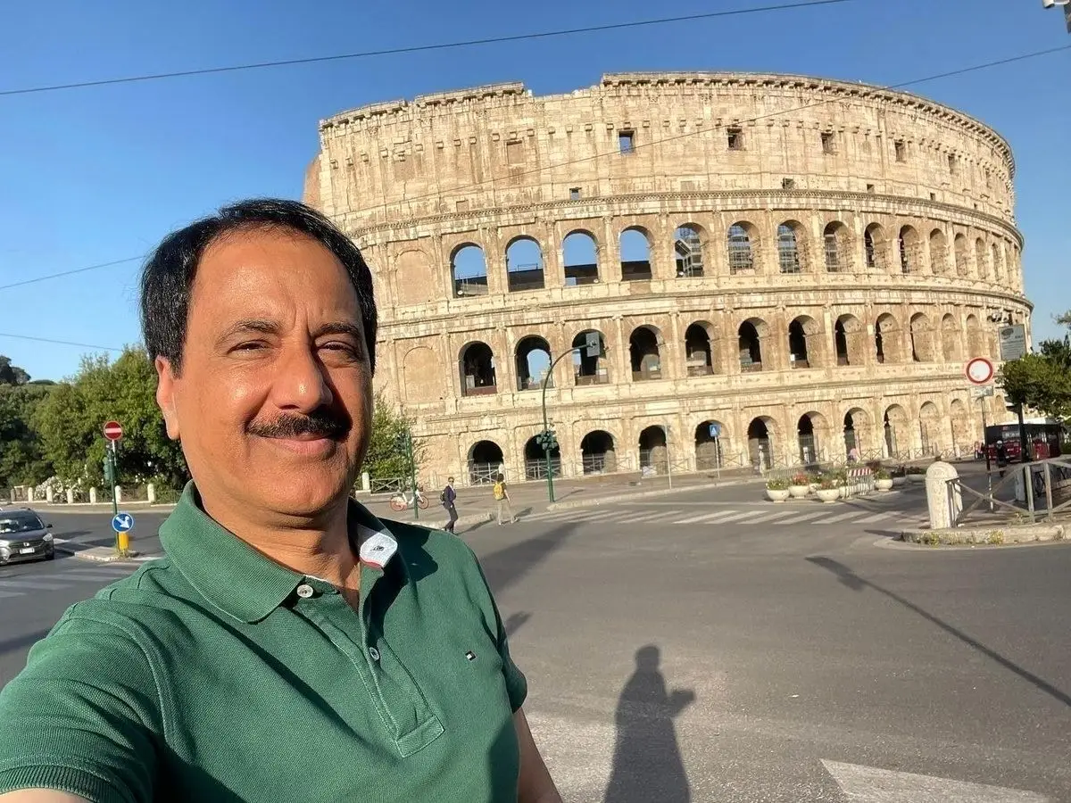 قاب دو نفره حمید معصومی‌نژاد و پدر ۹۳ ساله‌اش