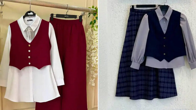 ۱۵ استایل زنانه و جذاب با جلیقه و پیراهن که سلیقه خوبتان را به رخ می‌کشند