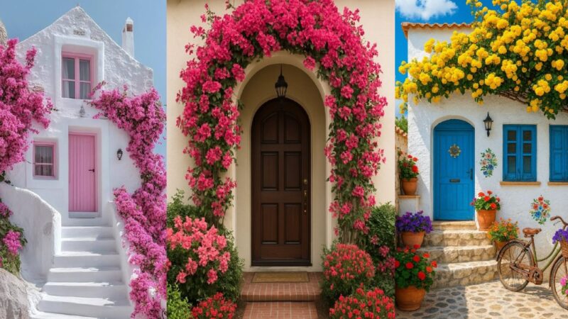 گل‌کاری ورودی خانه، باغ، آتلیه و ویلا | ایده‌های رویایی و خیره‌کننده که دل می‌برن