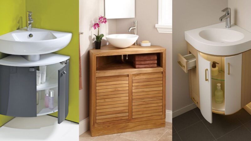 سینک روشویی کنج برای دستشویی های کوچک | جدیدترین مدلهای مینیمال و مدرن ۲۰۲۶