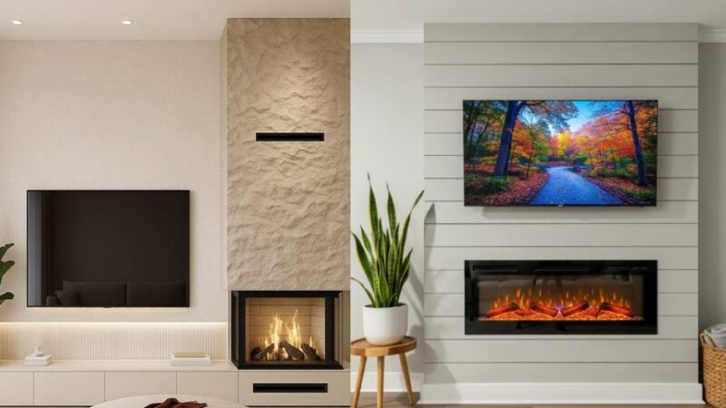 جدیدترین مدل شومینه برقی زیر تلویزیون ؛ ۴۰ ایده شیک واسه فضای کوچیک و بزرگ