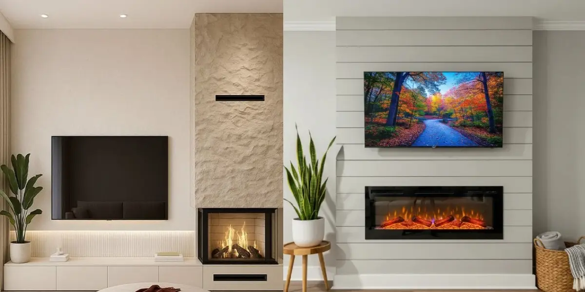 جدیدترین مدل شومینه برقی زیر تلویزیون ؛ ۴۰ ایده شیک واسه فضای کوچیک و بزرگ