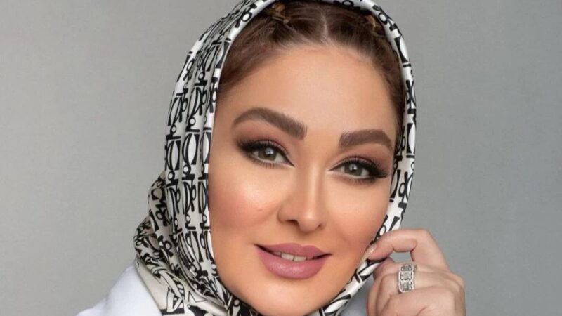 استایل مجلسی الهام حمیدی با لباس سفید