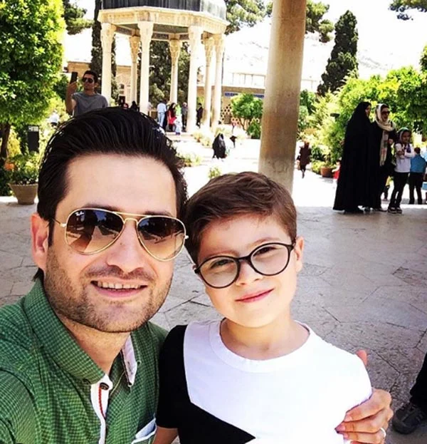 پویا امینی و پسرش ایلیا پویا امینی و پسرش ایلیا