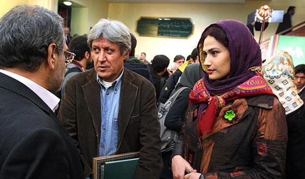 لادن مستوفی با همسرش