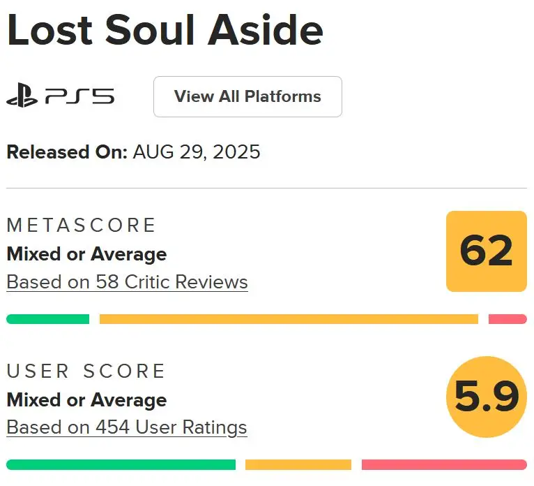 نقدها و نمرات بازی Lost Soul Aside منتشر شدند [به‌روزرسانی شد] | نمابان و به نقل از گیمفا