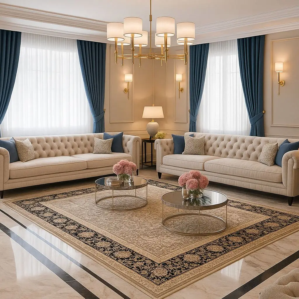 فرش مناسب مبل چستر