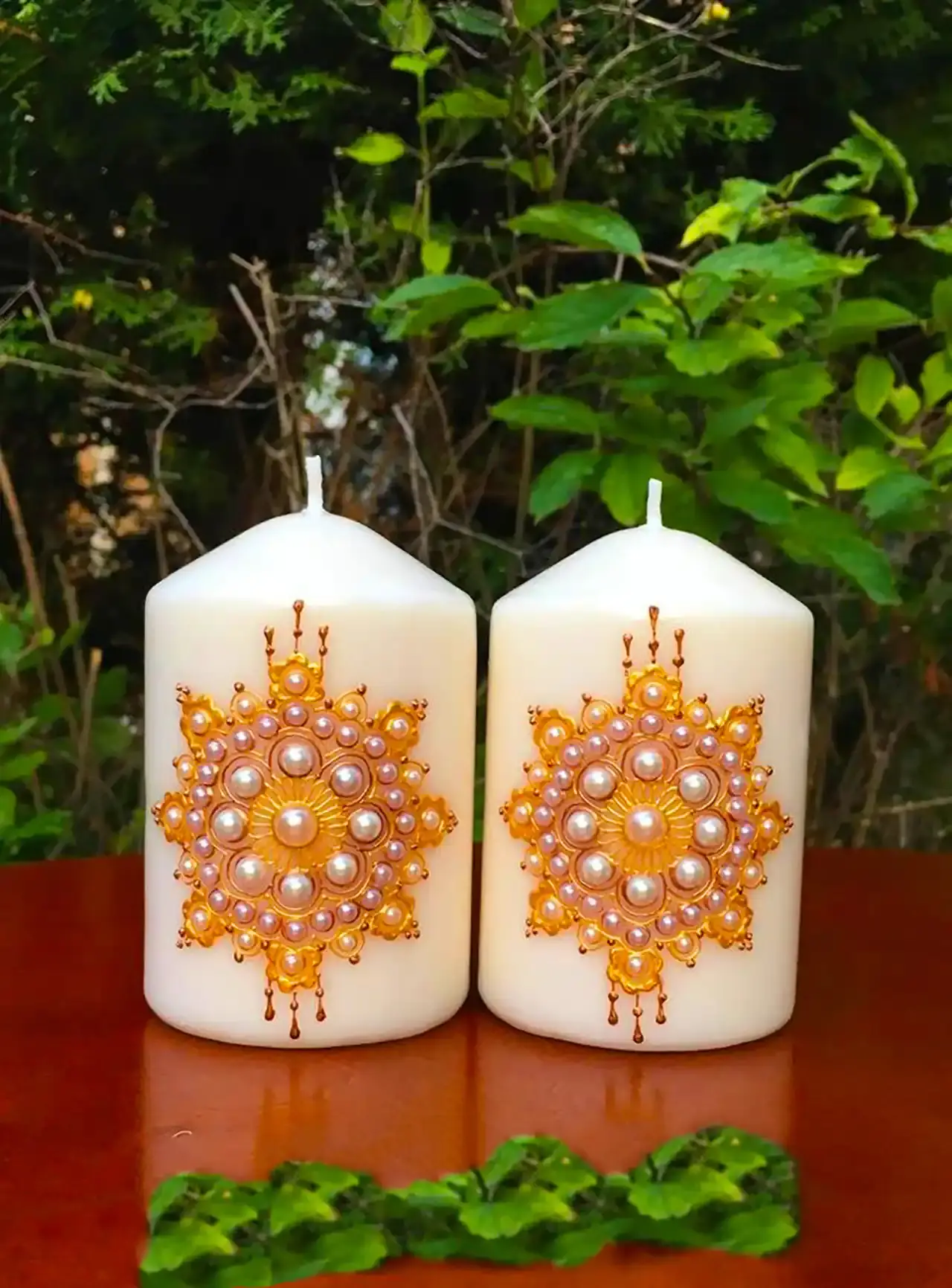 شمع دکوری رومیزی شیک 