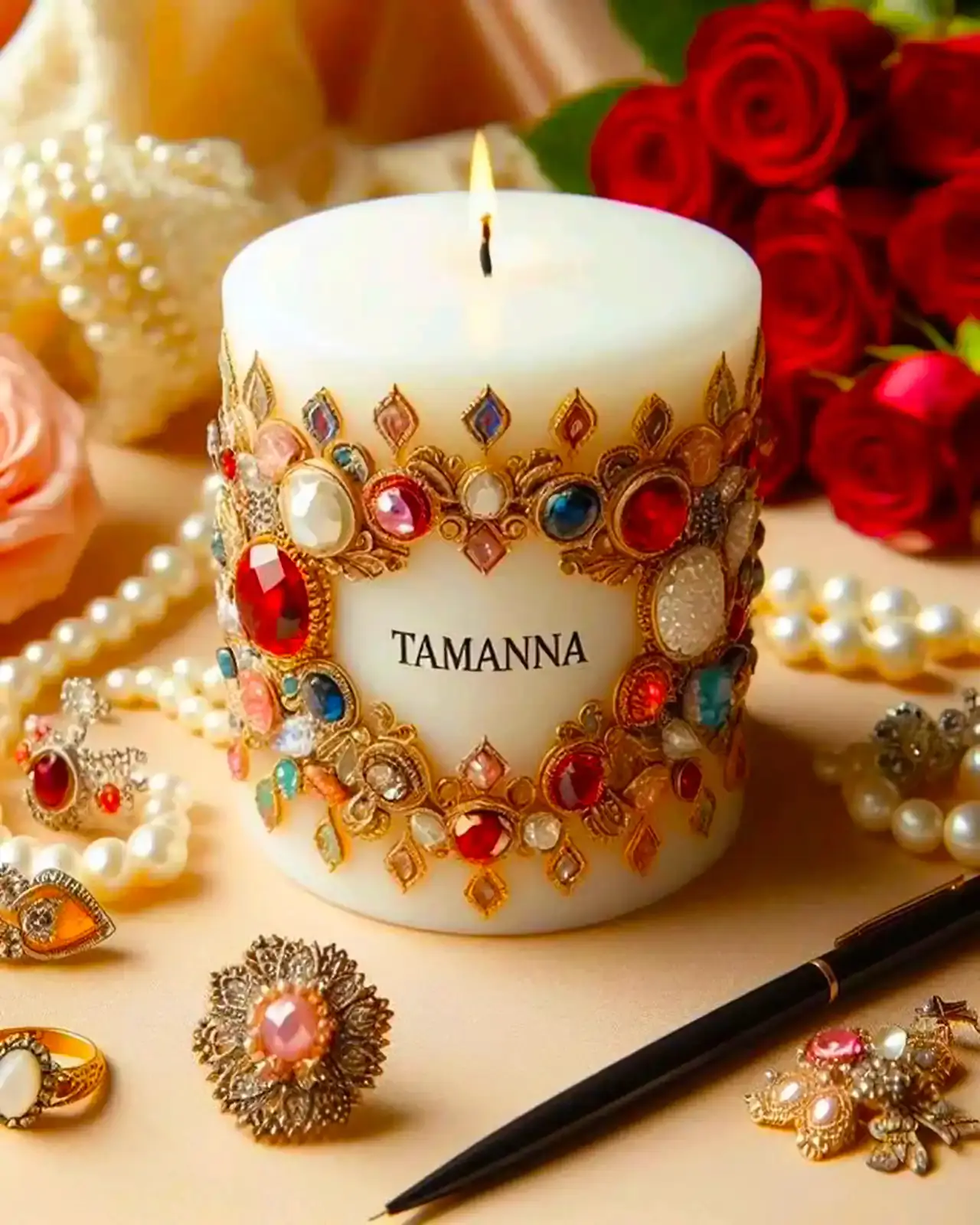 شمع دکوری رومیزی شیک 