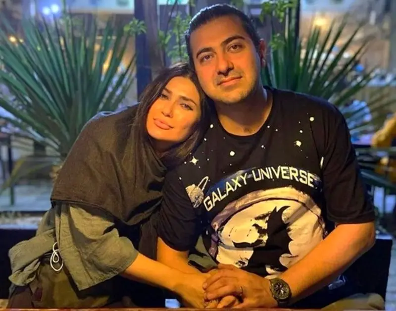 شیوا طاهری و همسرش