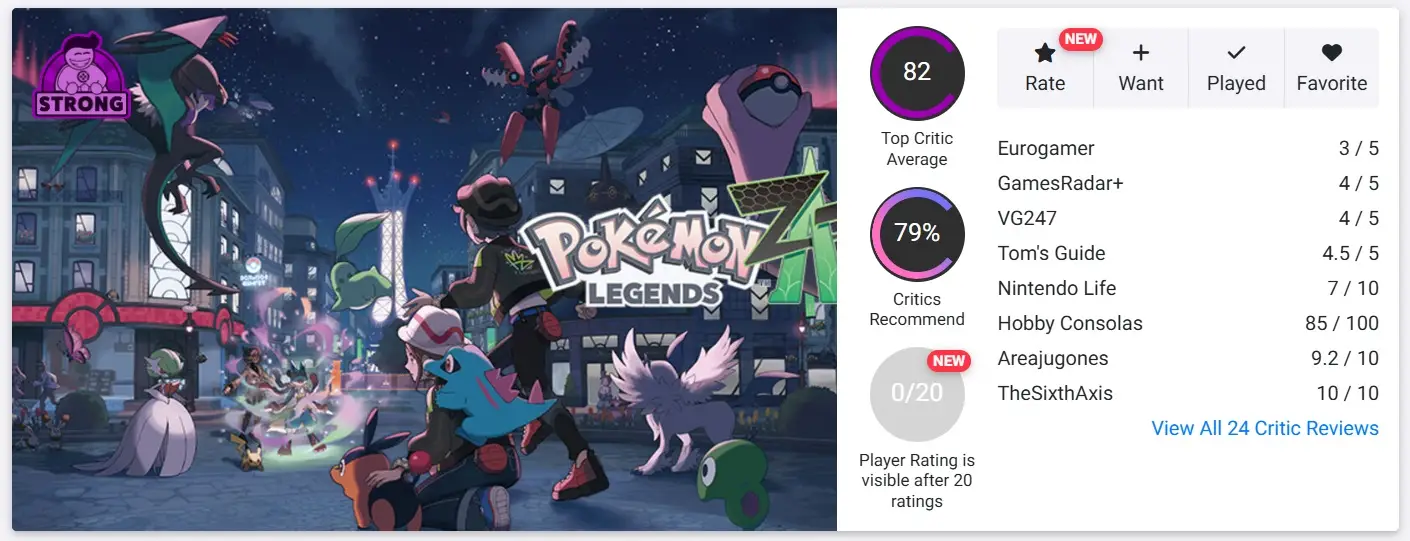 نقد‌ها و نمرات بازی Pokémon Legends Z-A منتشر شدند | گیمفا