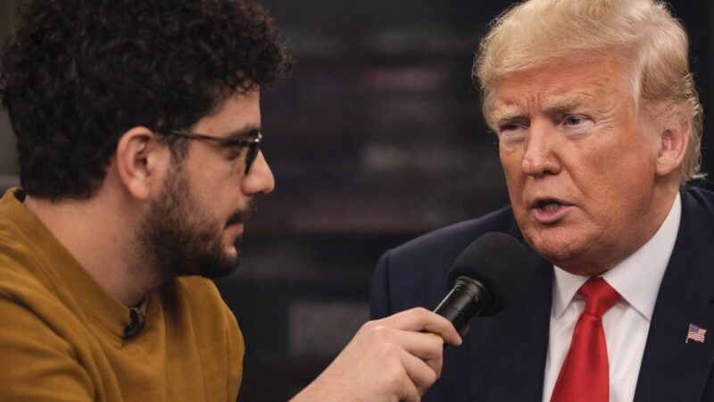 خلاقیت خنده‌دار امیرحسین قیاسی در مصاحبه با ترامپ حماسه آفرید/ فقط ببین چجوری اداشو درمیاره😂/ لامصب ته خندست