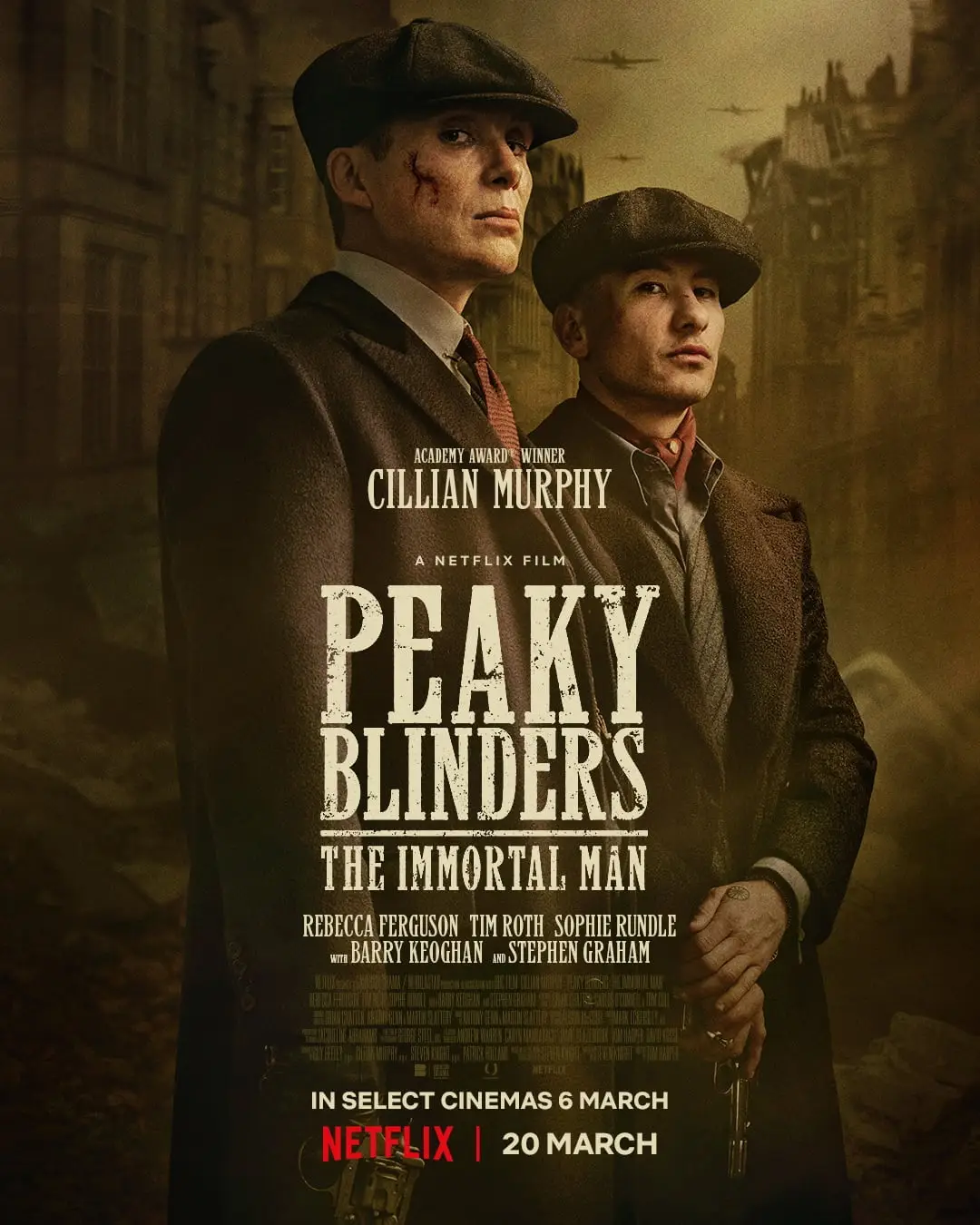 پوستر جدید فیلم Peaky Blinders کیلین مورفی و بری کیوگن را نمایش می‌دهد | نمابان و به نقل از گیمفا