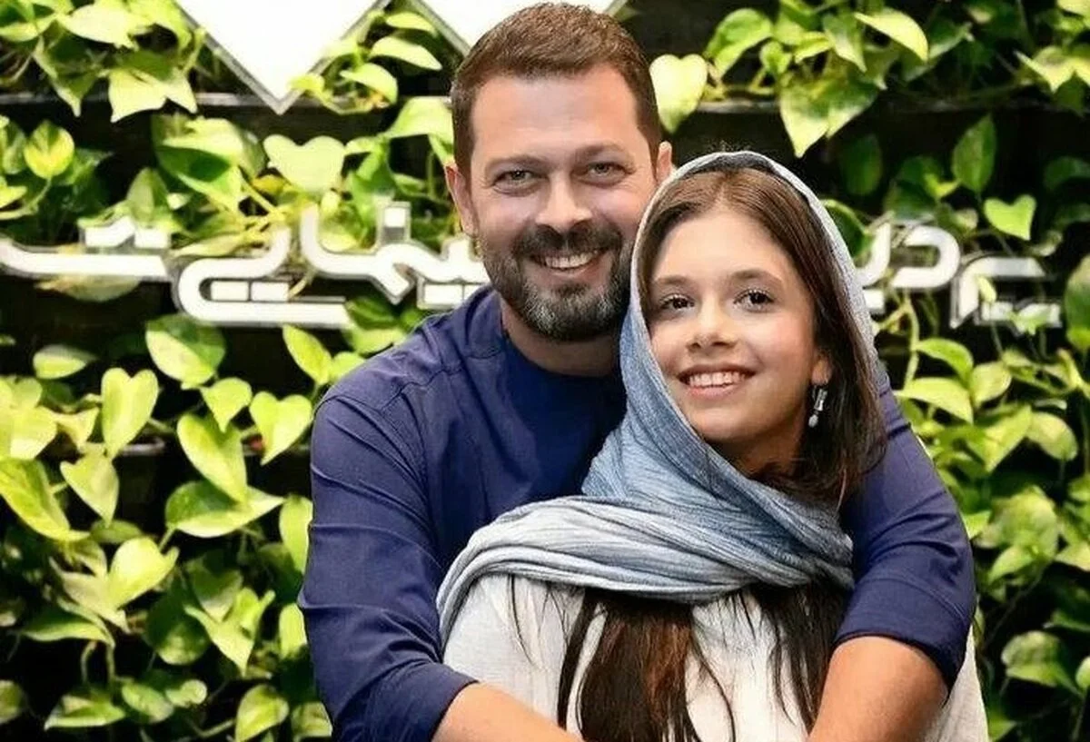 پژمان بازغی و دخترش نفس خانم در کودکی - وب‌گردی