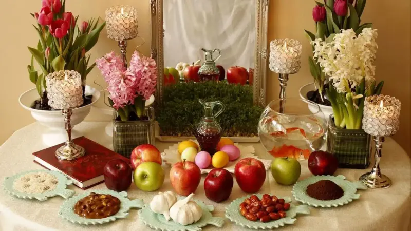 سفره جالب هفت‌سین نیروهای هوافضای سپاه