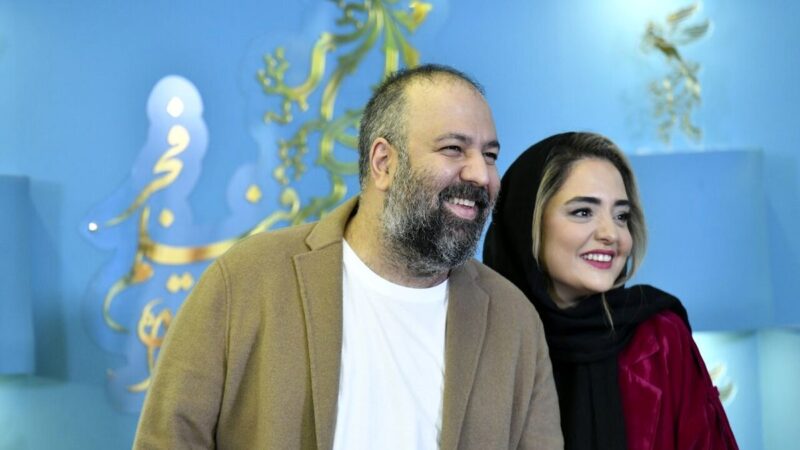 فیلم بوسه جنجالی علی اوجی به دستان نرگس محمدی