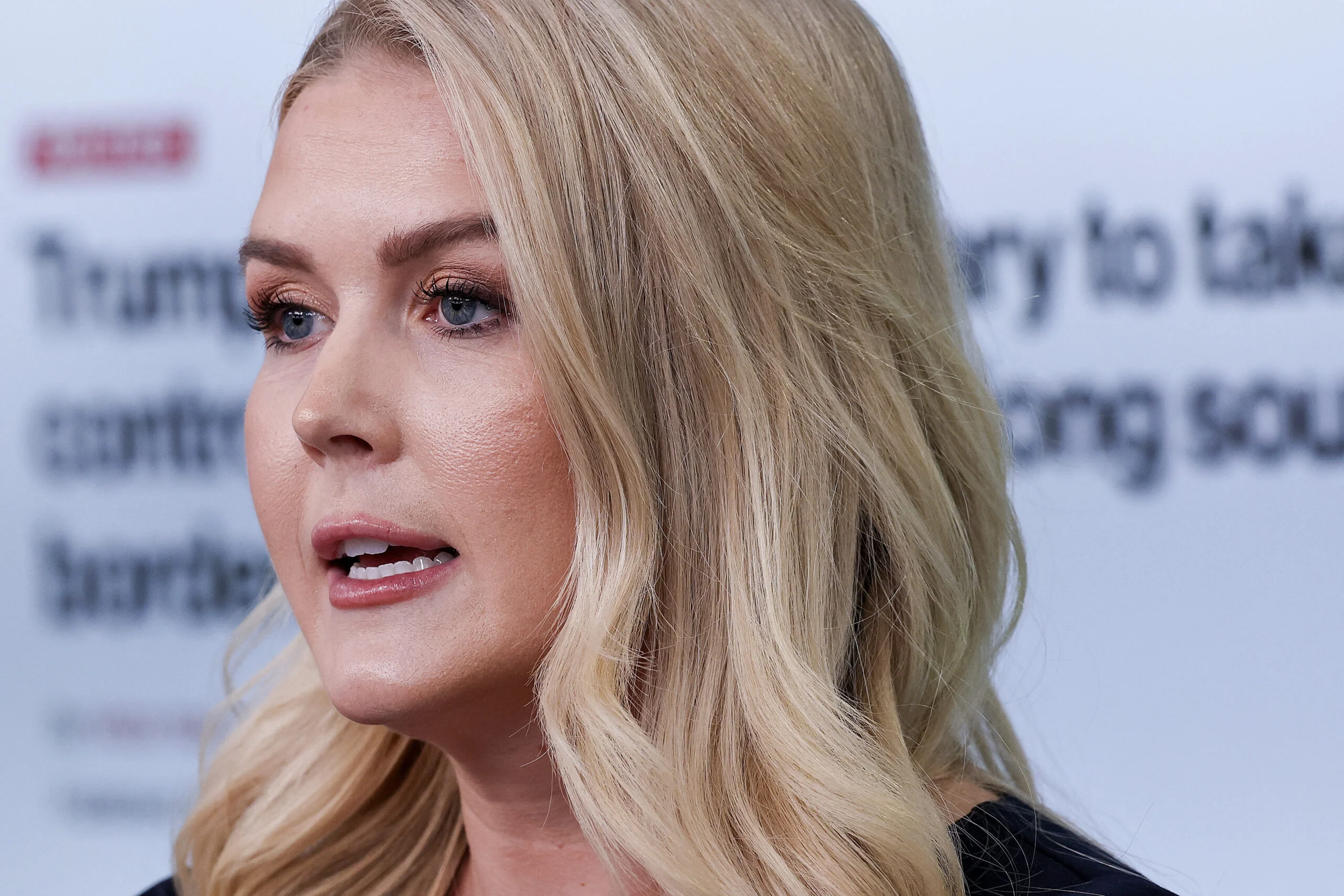 WASHINGTON, DC - APRIL 15: White House press secretary Karoline Leavitt speaks during a daily press briefing in the B...