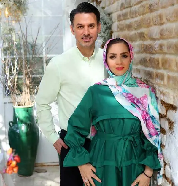 مبینا نصیری و همسرش