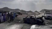 عکس های مرگ آتشین کودک و پدر و مادرش در تصادف شاخ به شاخ / صحنه دردناک در جاده خاش رخ داد